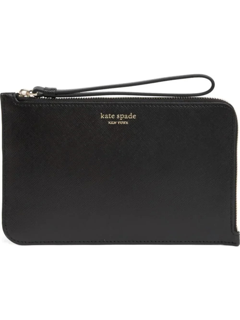 Kate Spade Black Wallet Medium Zip Wristlet Phone Wallet Cameron